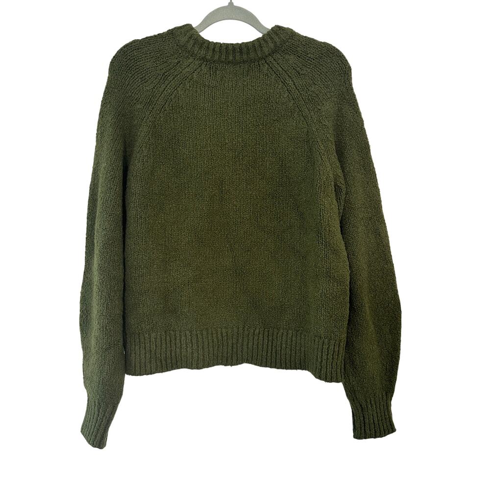 BANANA REPUBLIC Boucle Pullover Sweater Bright Moss Green - Sz Medium - NWT - Picture 4 of 6